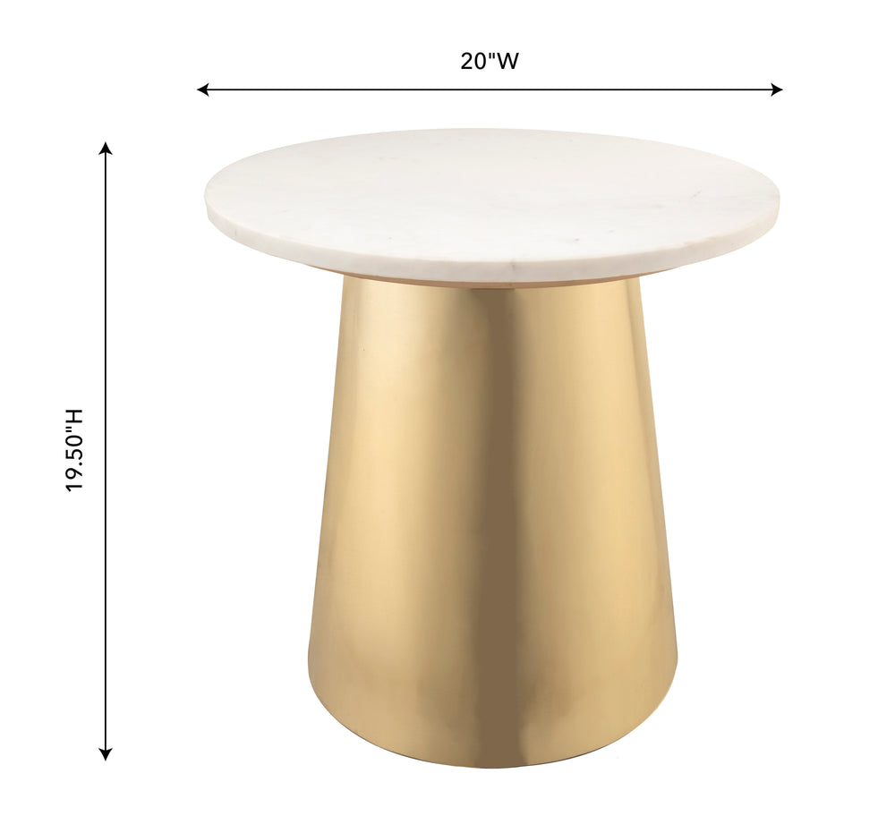 Bleeker Marble Side Table dimensions