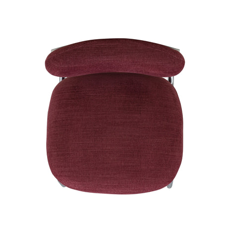 Becky Performance Chenille Chair isolated against white background angled left