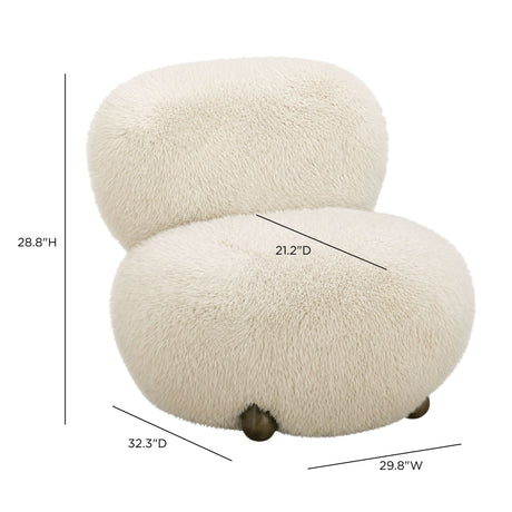 Three-quarter view of the Taupe Pucker Accent Chair displaying contract-grade build