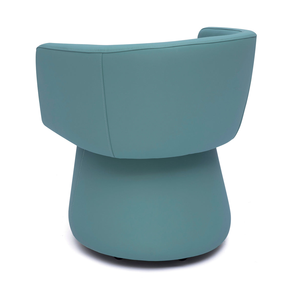 Kristen Rolling Desk Chair in Sea Foam Green side angle