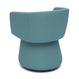 Kristen Rolling Desk Chair in Sea Foam Green side angle
