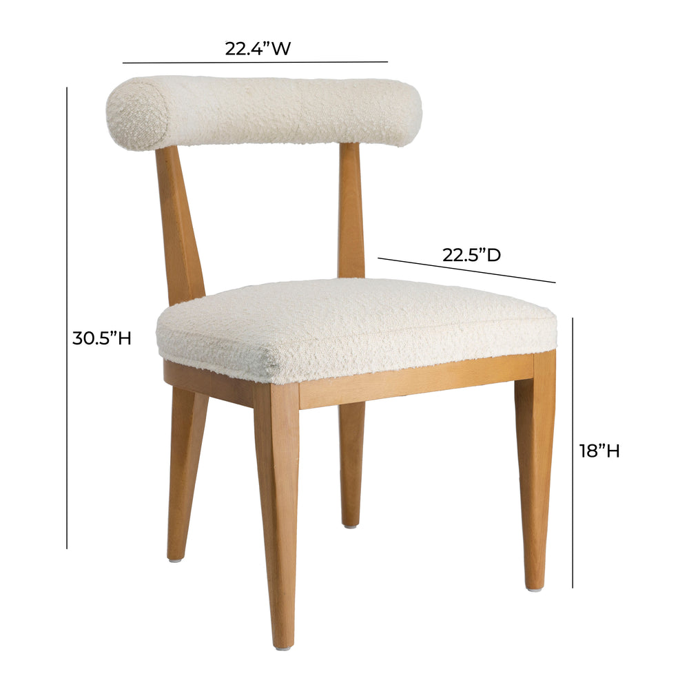 Palla Performance Boucle Dining Chair dimensions