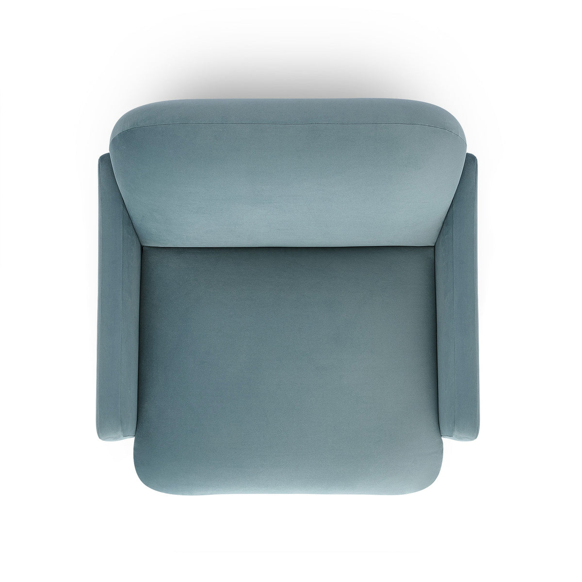 Azalea Performance Velvet Accent Chair paired with minimalist side table