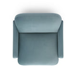 Azalea Performance Velvet Accent Chair paired with minimalist side table