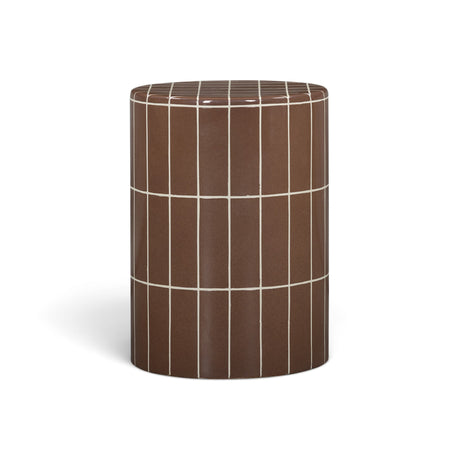 Overhead angle of round tabletop surface on Tatiana concrete table