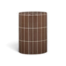 Overhead angle of round tabletop surface on Tatiana concrete table