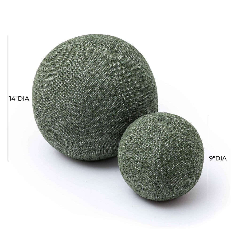Boba Textured Basketweave Ball Pillow (9"-14") dimensions