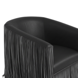 Shag Me Performance Vegan Leather Swivel Accent Chair - View 14