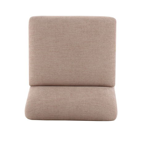 Cream modular sectional armless chair in open-concept living space