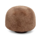 Close-up of Oopa Swivel Ottoman bottom edge and concealed swivel mechanism