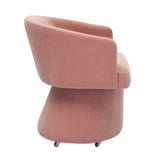 Kristen Rolling Desk Chair in Faded Blue front angle view