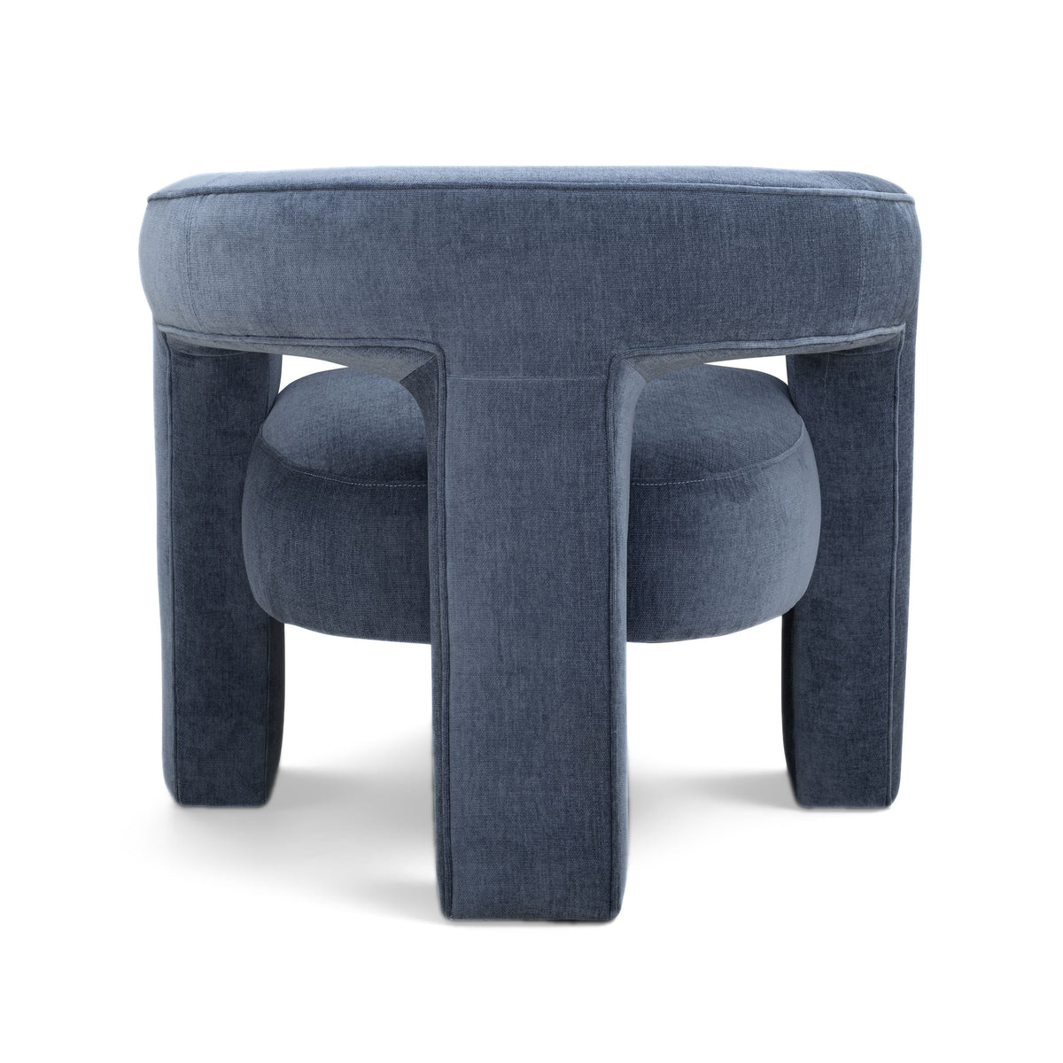 Malone Accent Chair viewed from rear angle showcasing open back design