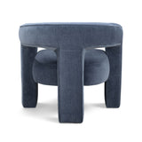 Malone Accent Chair viewed from rear angle showcasing open back design