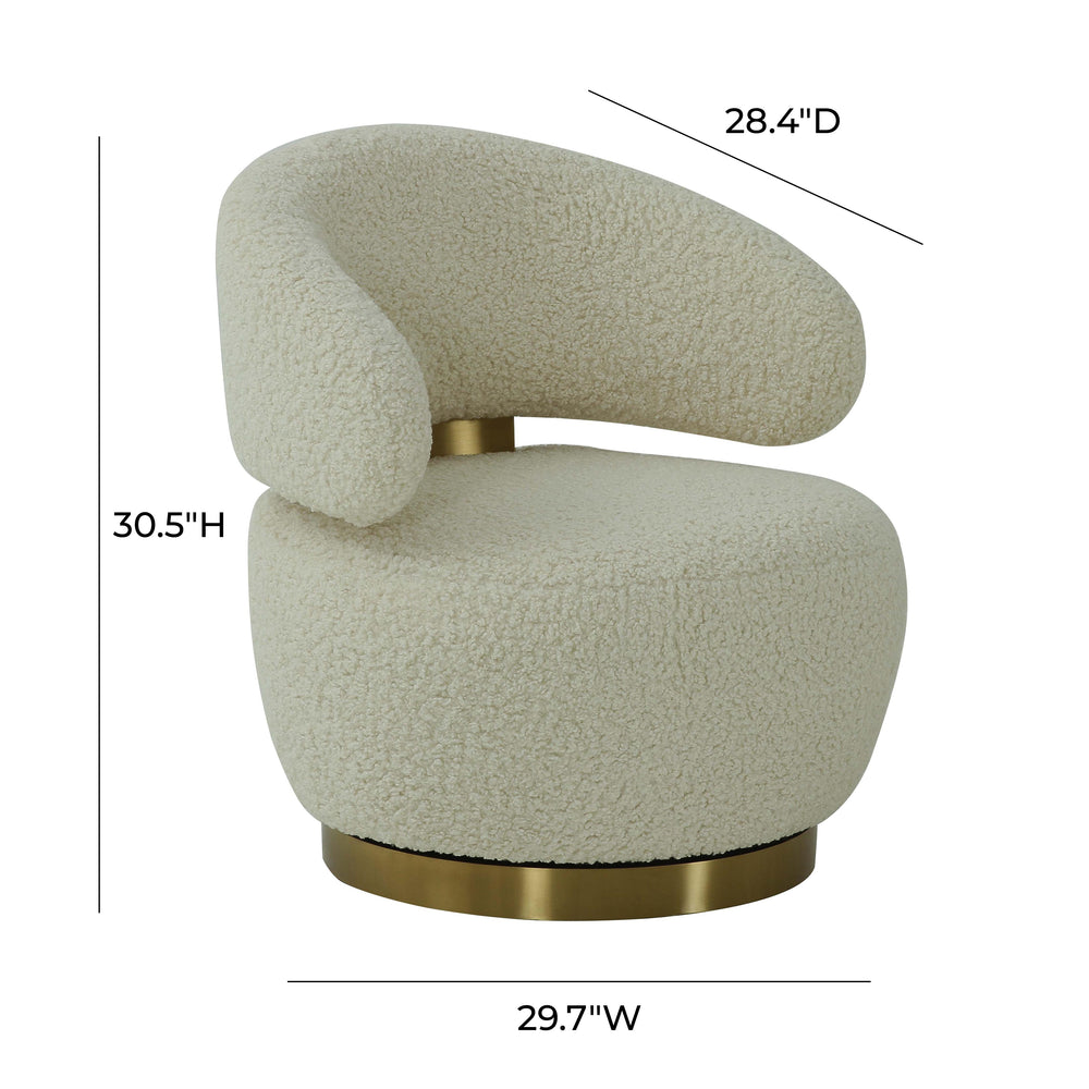 Austin Upholstered Swivel Chair dimensions