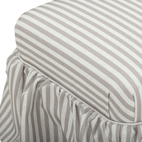 Gertrude Performance Linen Skirted Ottoman - View 11