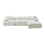 Calliope 4-piece modular sectional in black upholstery alternative