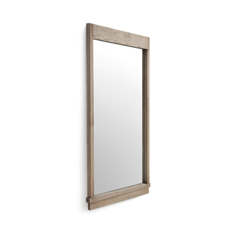 Aimee 44"X77" Solid Brushed Ash Floor Mirror - View 5