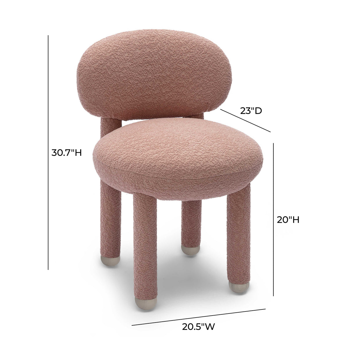 Manu Performance Fabric Side Chair detail of durable seam stitching on backrest