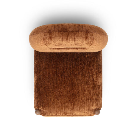 Detailed shot of solid oak legs with protective floor glides on Bruno dining chair