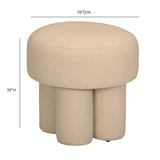 Masha Linen Accent Stool - View 20
