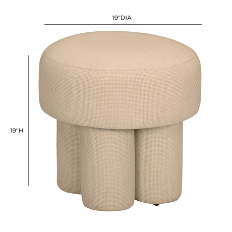 Masha Linen Accent Stool - View 20