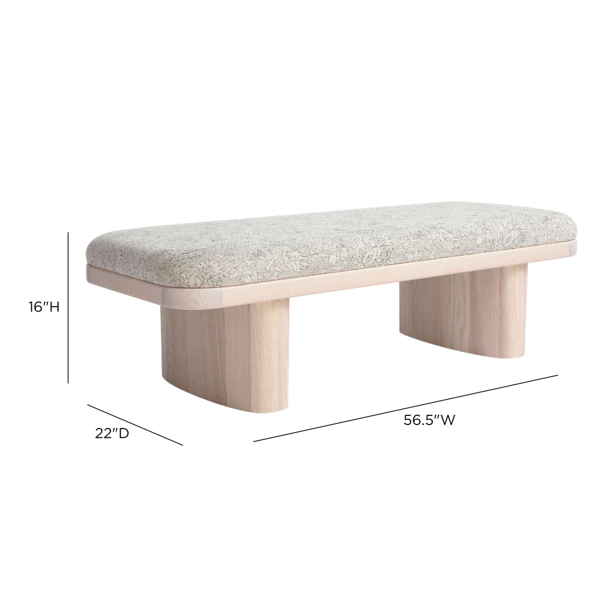 Ollie Upholstered Bench (48"-57") - View 12