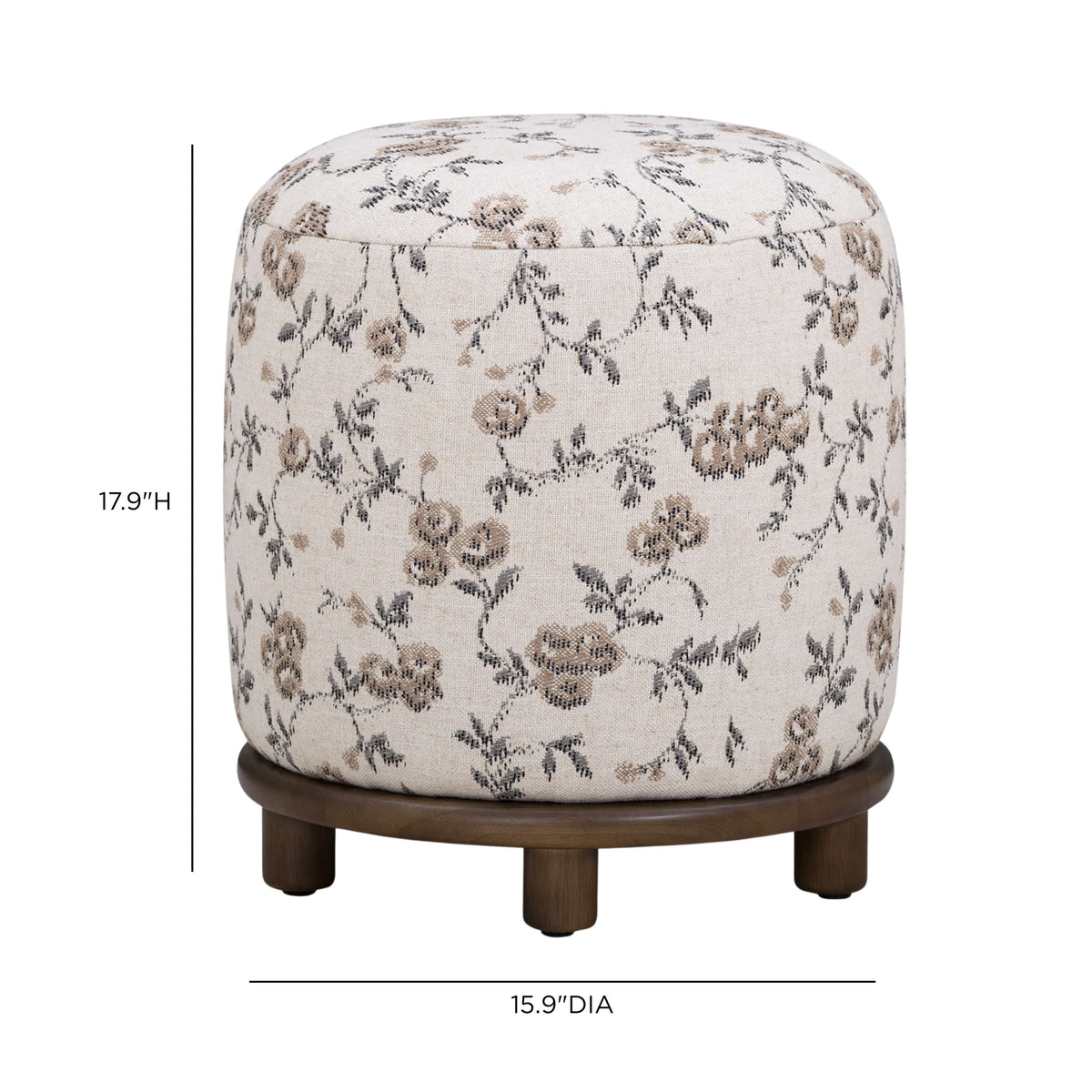 Bisou Performance Jacquard Ottoman - View 10