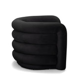 Curves Performance Velvet Swivel Accent Chair - View 4