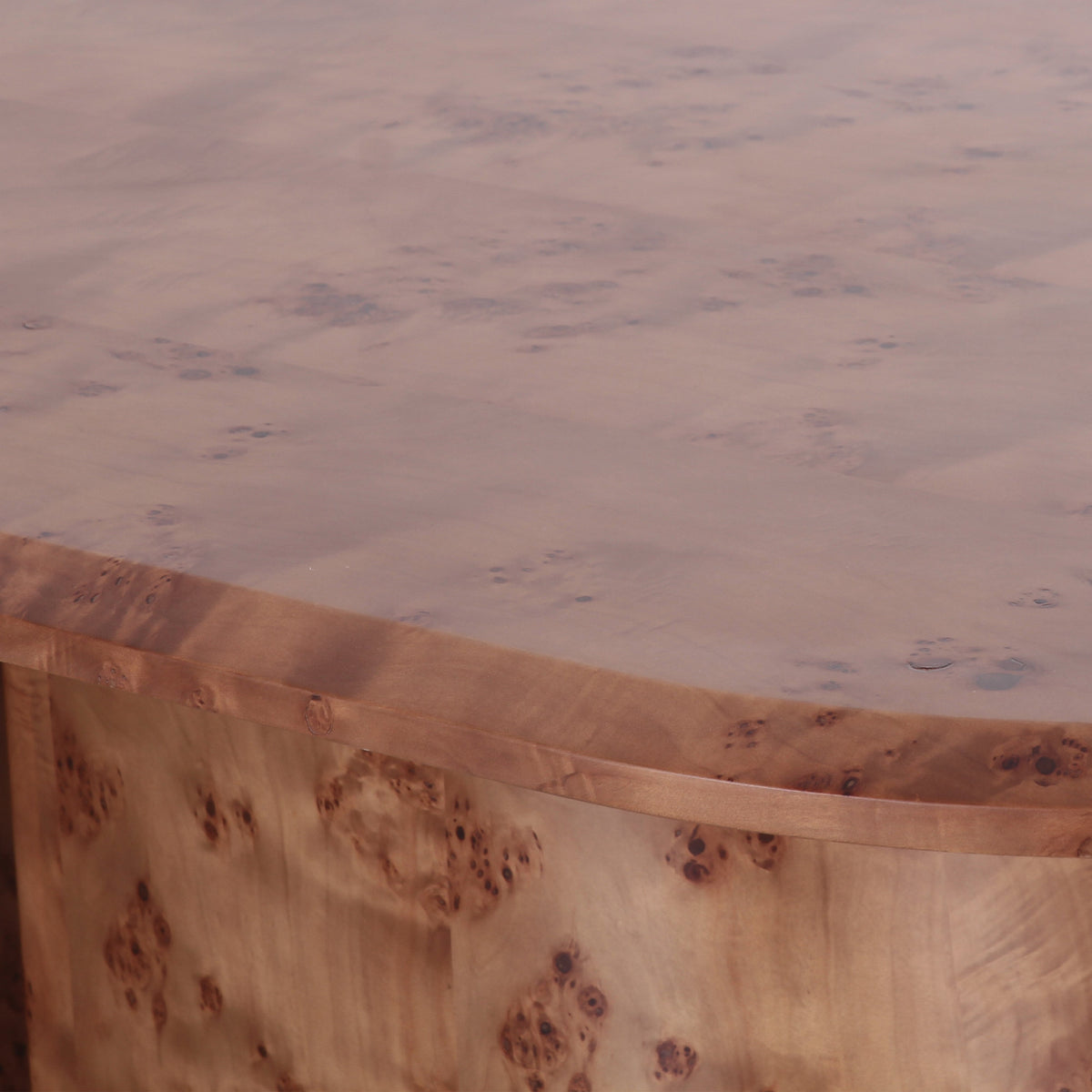 Gladyss 87" Burl Oval Dining Table - View 6