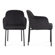 Sydney Performance Velvet Armchair - Set of 2 - View 2