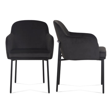Sydney Performance Velvet Armchair - Set of 2 - View 2