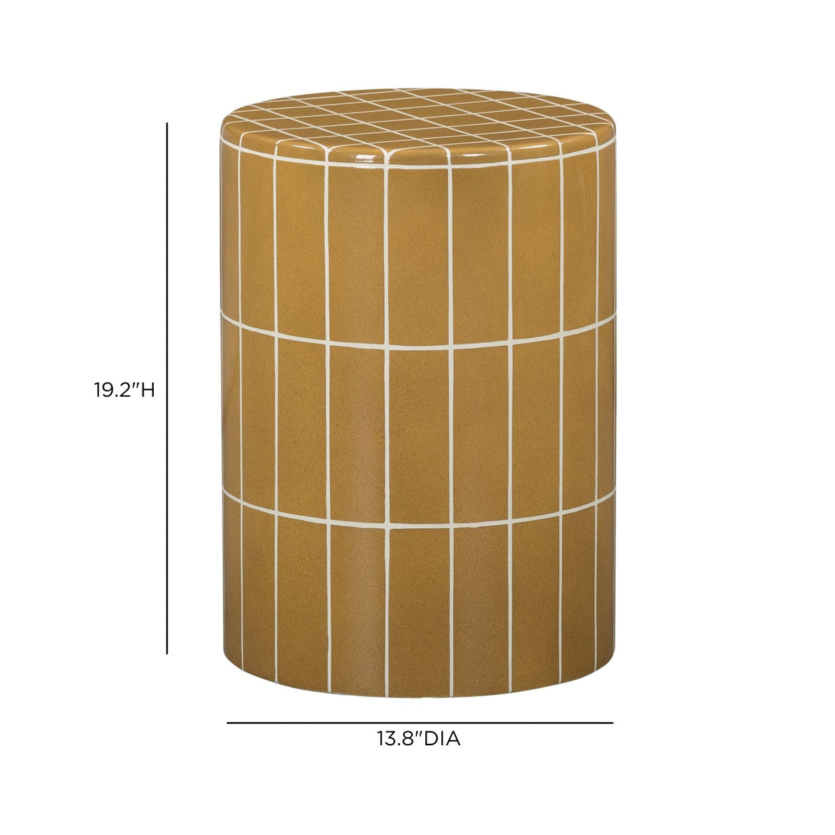 Tatiana round side table paired with modern patio lounge chairs