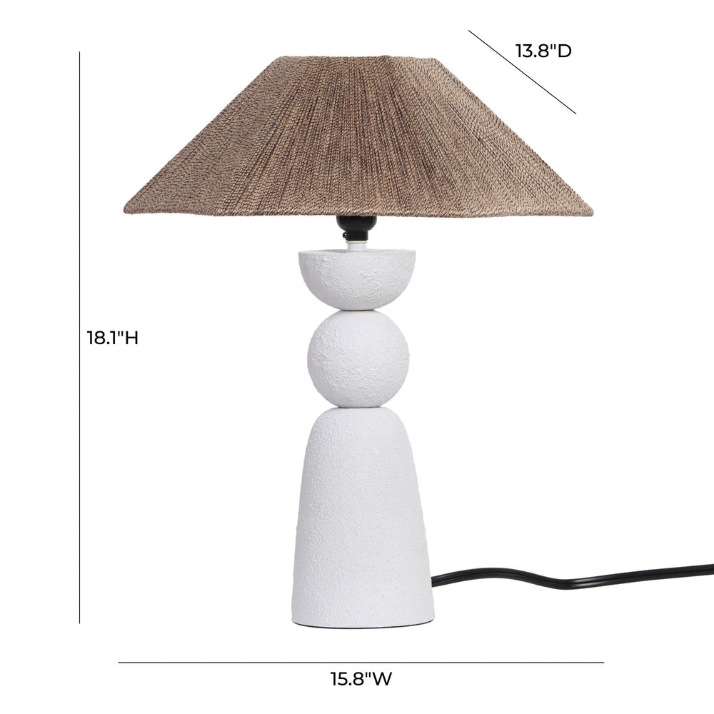 Shabby Natural Rope Table Lamp dimensions