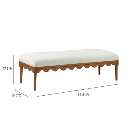 Oodle 56.5" Performance Vegan Mohair Bench - View 6