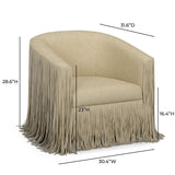 Shag Me Performance Vegan Leather Swivel Accent Chair - View 9
