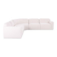 Gorge modular sectional sofa cream fabric texture and tailored seam craftsmanship detail