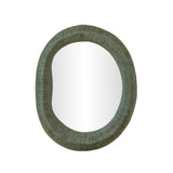 Orpheus 22"X28" Ribbed Forest Green Fiberglass Thick Wall Mirror - View 1