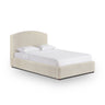 Leah 48-inch special sized chenille upholstered bed frame front angle view