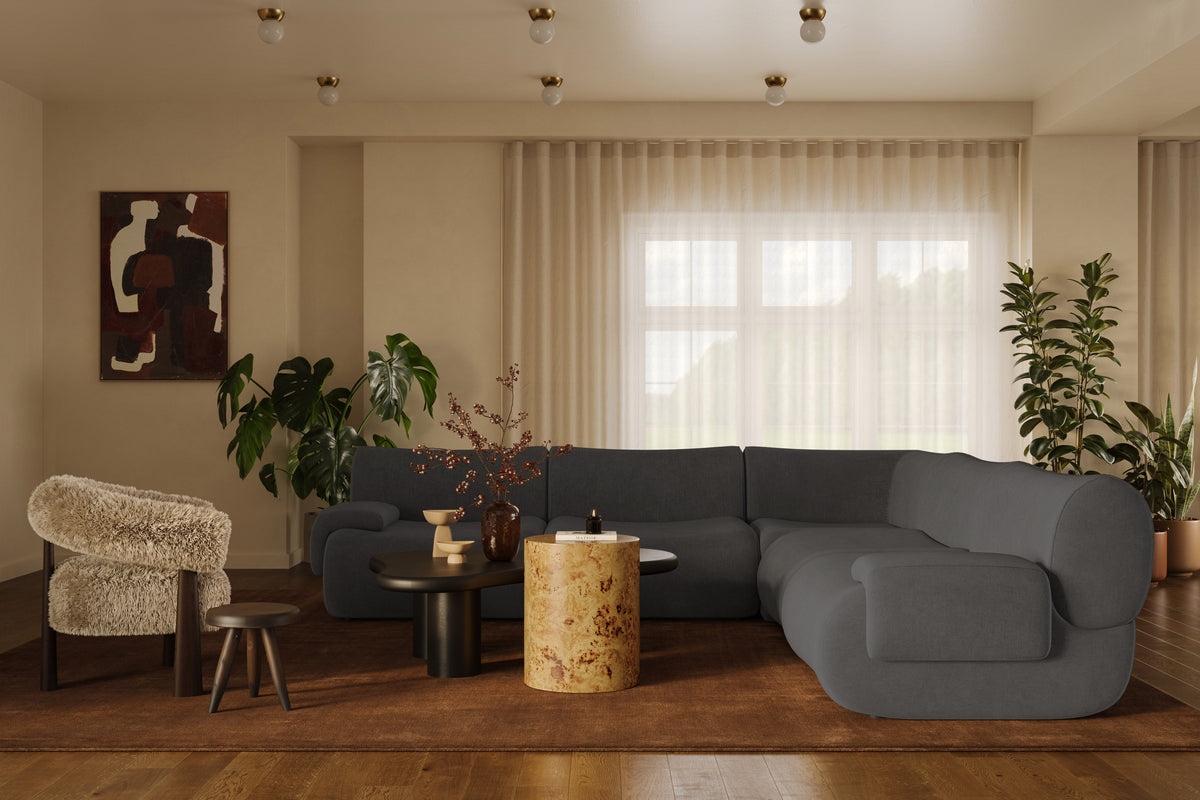 Zenith 5-Piece Contract-Grade Upcycled Fabric Modular L-Sectional - View 10