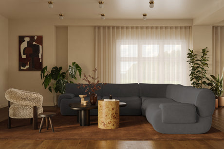 Zenith 5-Piece Contract-Grade Upcycled Fabric Modular L-Sectional - View 10
