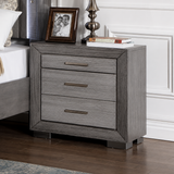Raiden Queen Bedroom Set with Integrated LED Lighting and USB Charging - Transitional & Brushed Gray Finish