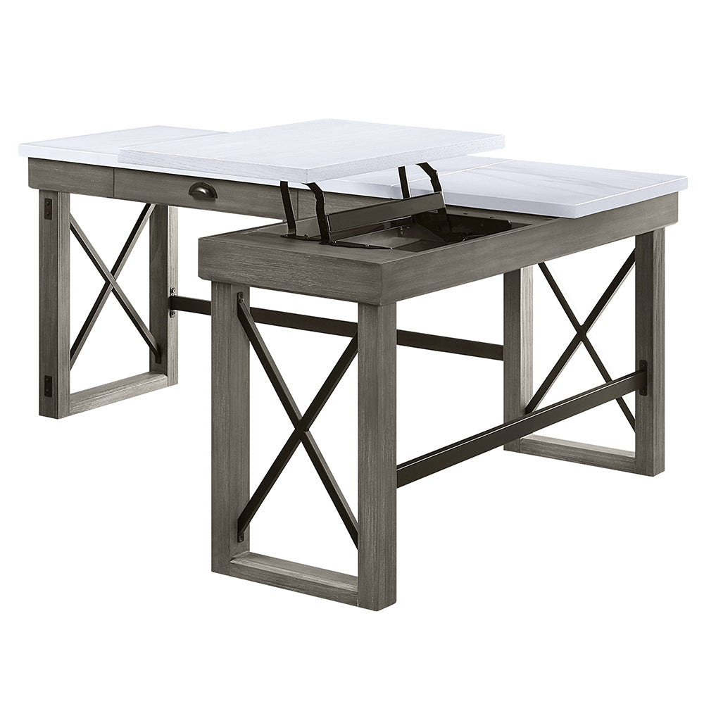Talmar L-Shaped Lift-Top Writing Desk