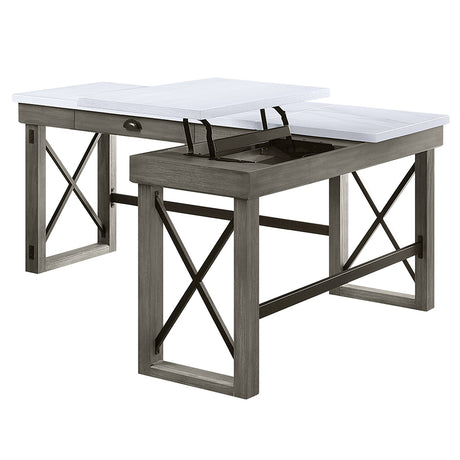 Talmar L-Shaped Lift-Top Writing Desk