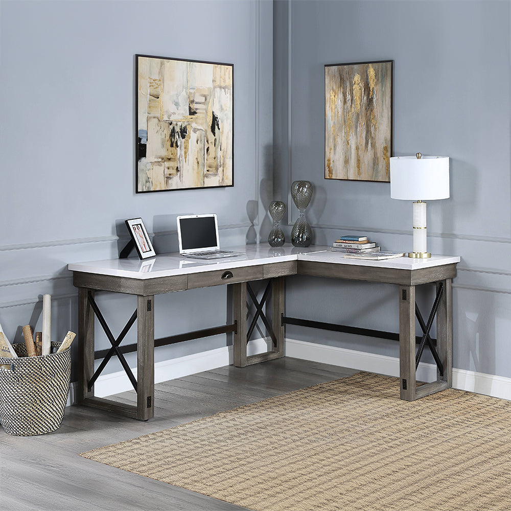 Talmar L-Shaped Lift-Top Writing Desk