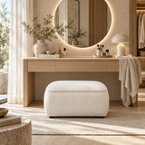 Travie Performance Corduroy Velvet Ottoman