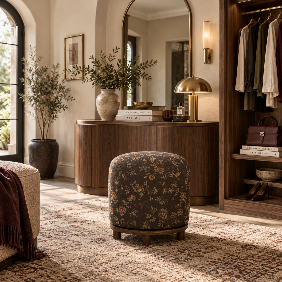 Bisou Performance Jacquard Ottoman