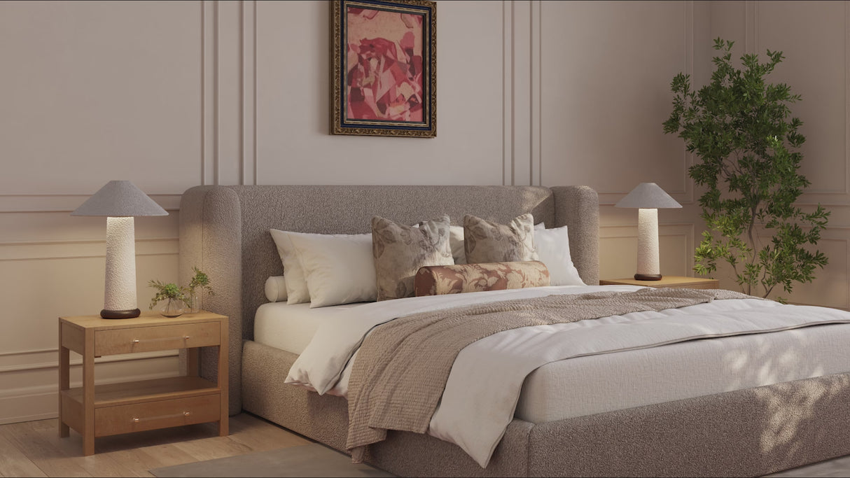 Babette Tan Boucle Bed