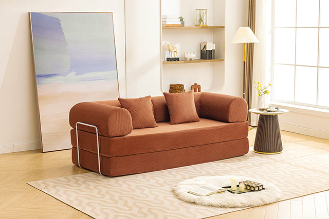 Perri 79" Boneless Modular Sofa with Deep Seating & Round Track Arms - Corduroy - sl6907br-1-z