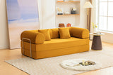 Perri 79" Boneless Modular Sofa with Deep Seating & Round Track Arms - Corduroy - sl6907yl-1-z