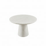 Round Dining Table in Concrete & Travertine Finish